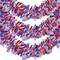 Patriotic Met. Glitter 39.4Ft 4th of July & Memorial Day Decor - Red, White, Blue Flag Tinsel Garland